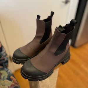 Chunky Ganni rubber boots